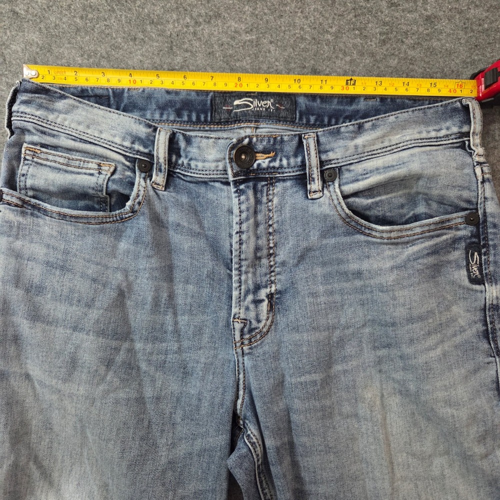 Silver Jeans Grayson Straight Leg Men's 32x30 Light Wash Stretch Denim Jeans - Picture 4 of 8